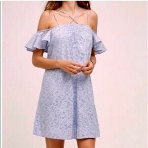 Anthropologie Blue Dayflower Dress By HD In Paris Womens Size XS Beach Coastal